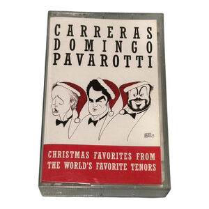 Carreras Domingo Pavarotti Christmas Favorites Cassette Tape